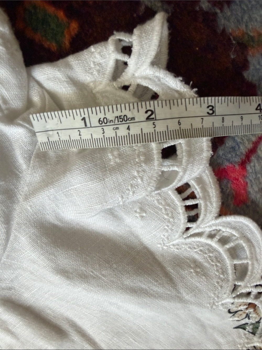 FARM Rio Off White Fruit Beauty Eurofax Premium Linen Richelieu Running Shorts - Picture 6 of 6